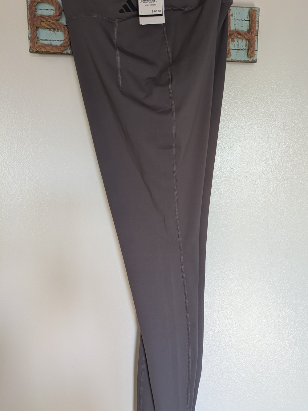 Adidas Women's Dark Charcoal Gray Athletic Leggings